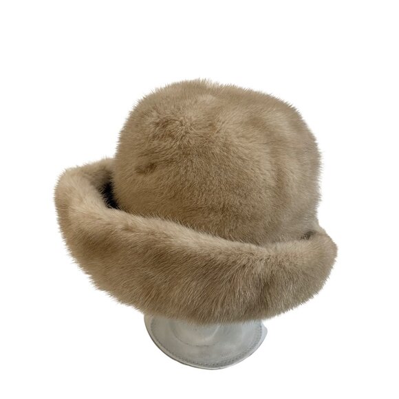 Vintage Mink Fur Bucket Hat Designed by Nikki Small 21” 50s/60s Retro Chic main image 8